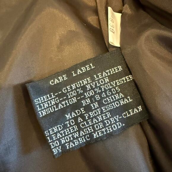 Burk’s Bay Genuine Leather NRA Life Member Bomber Jacket – Size Large - Picture 5 of 6